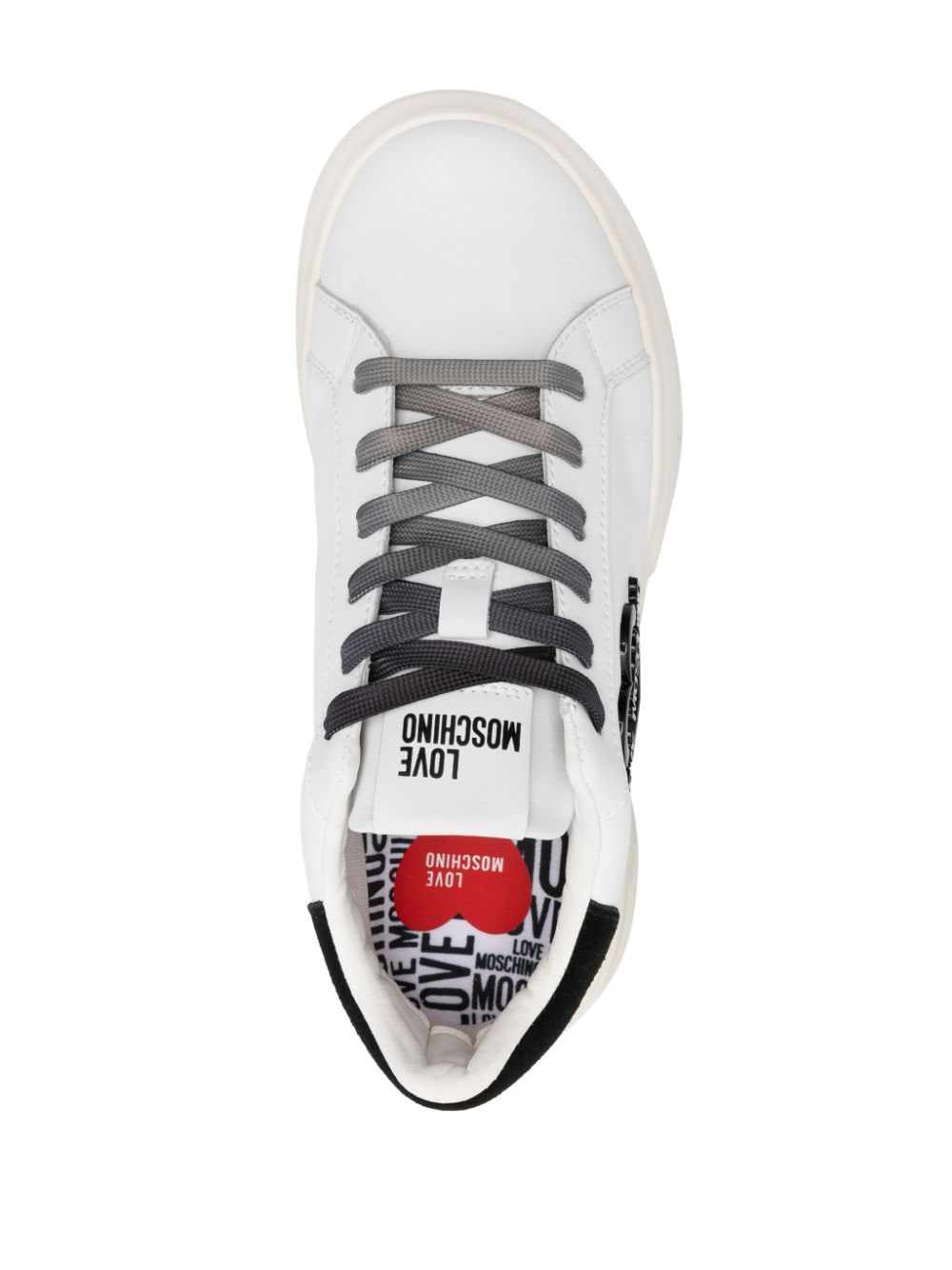 Love Moschino logo-plaque leather sneakers - Image 4