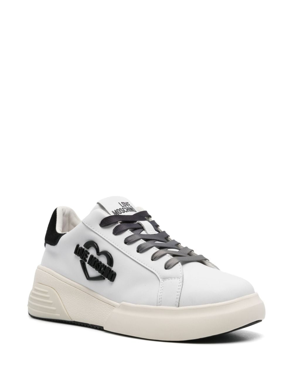 Love Moschino logo-plaque leather sneakers - Image 2
