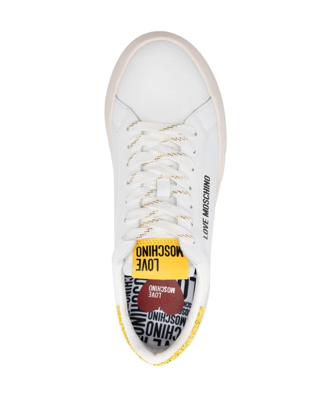 Love Moschino logo-print leather sneakers - Image 4