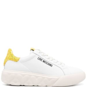 Love Moschino logo-print leather sneakers