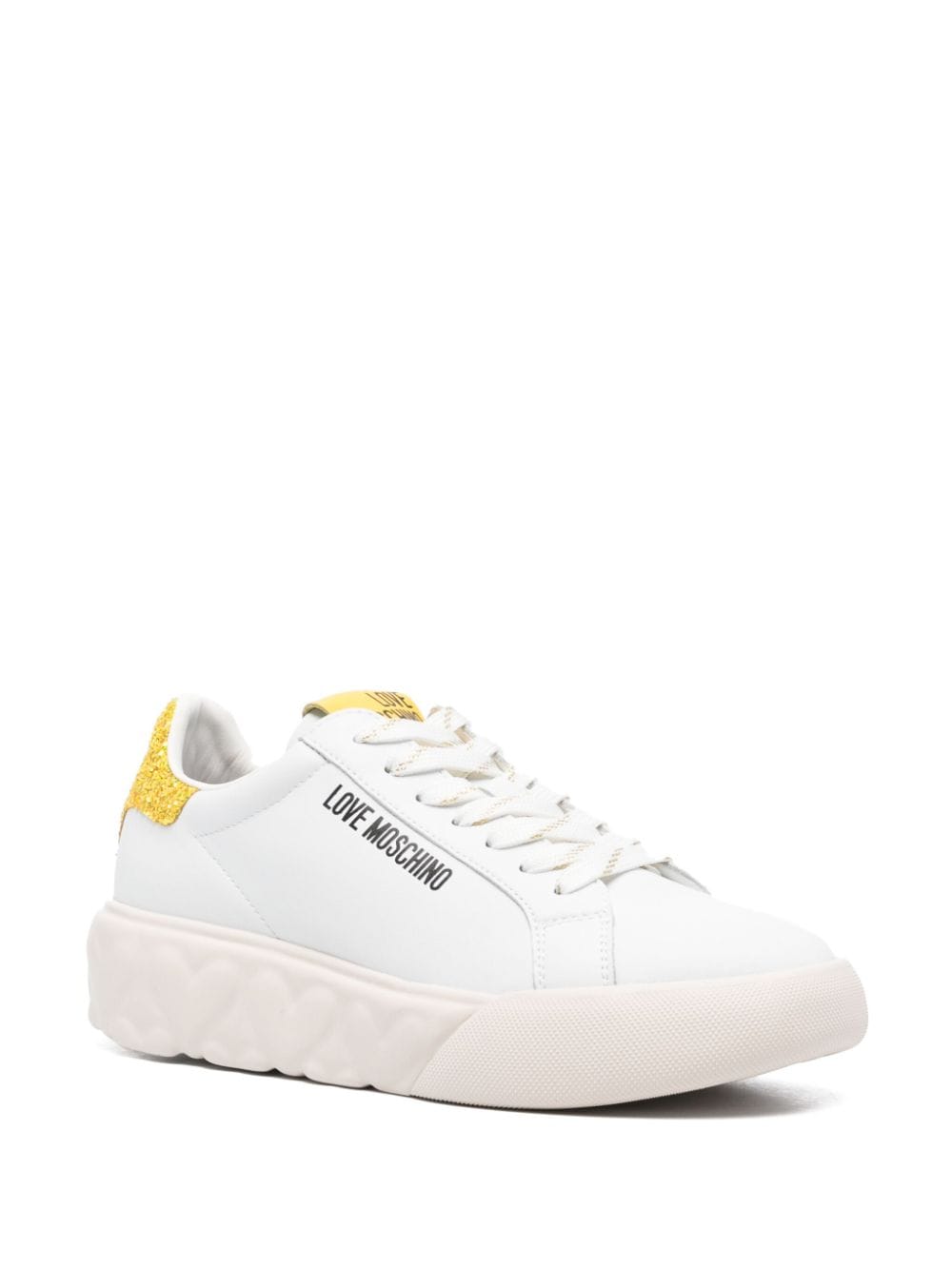 Love Moschino logo-print leather sneakers - Image 2