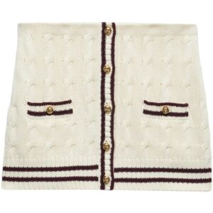 Prada cable-knit cotton mini skirt