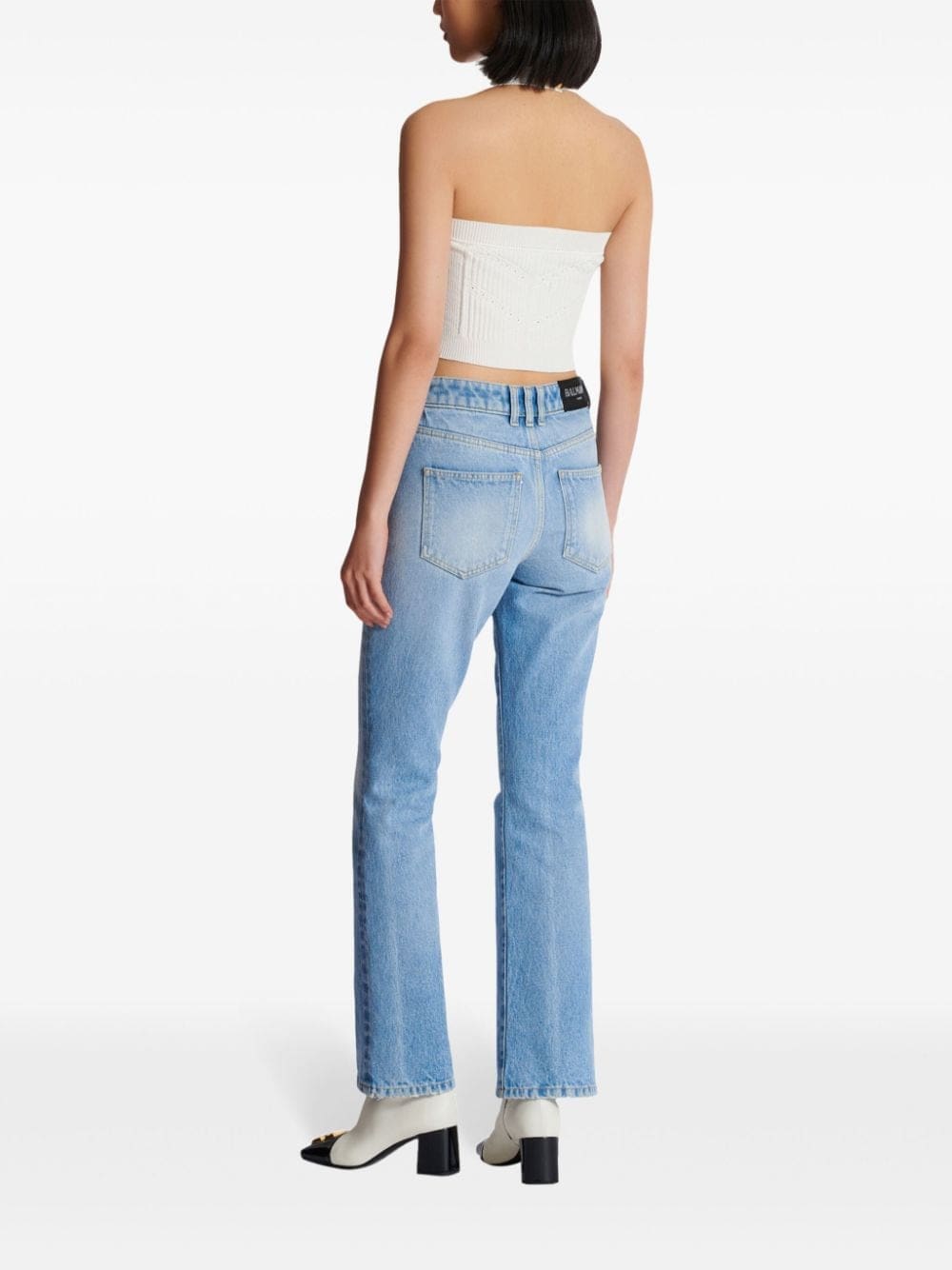 Balmain knitted halterneck crop top - Image 4