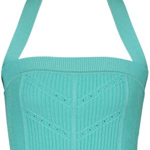 Balmain knitted halterneck crop top