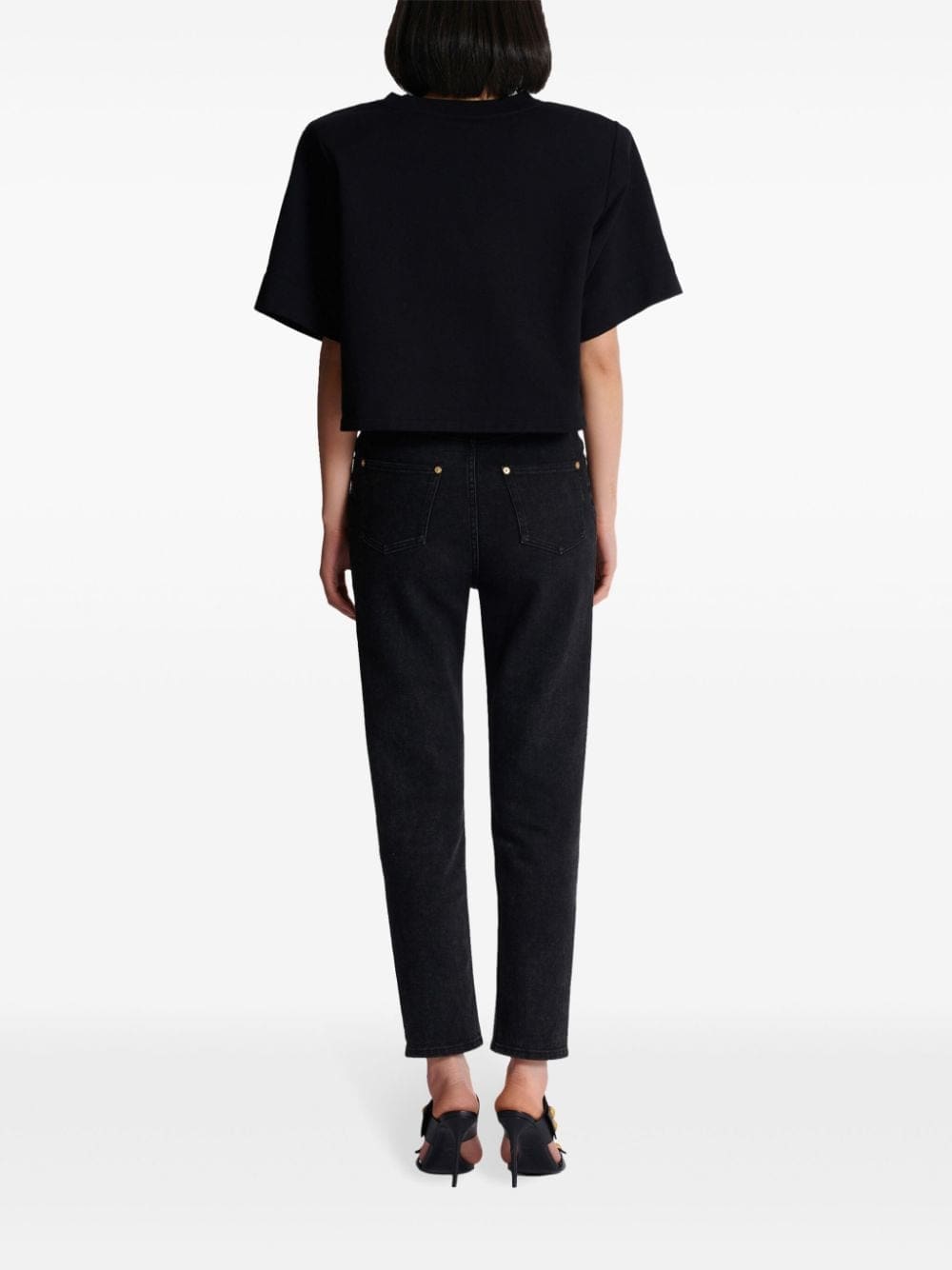 Balmain button-detail cropped sweatshirt - Image 4