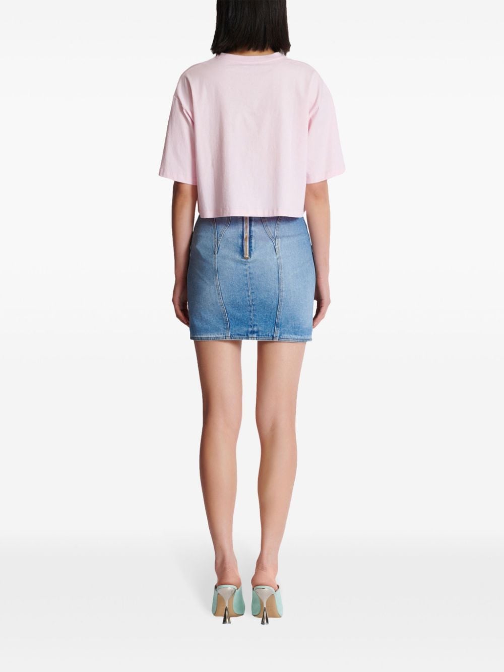 Balmain logo-embroidered cotton T-shirt - Image 4