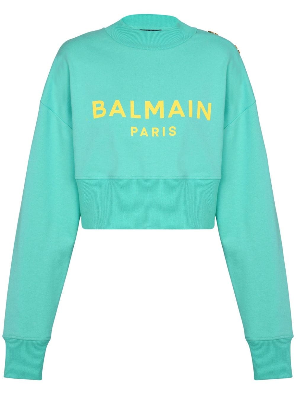 Balmain logo-print cropped sweatshirt