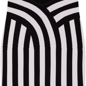 Balmain  striped intarsia-knit miniskirt