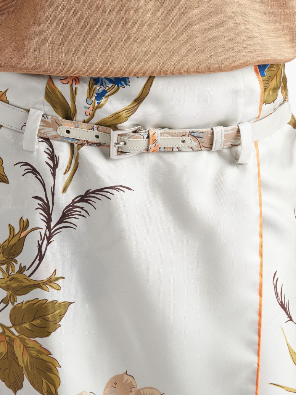 Prada floral-print silk midi skirt - Image 4