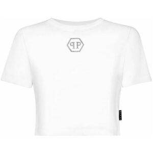 Philipp Plein  Crystal Hexagon cropped T-shirt