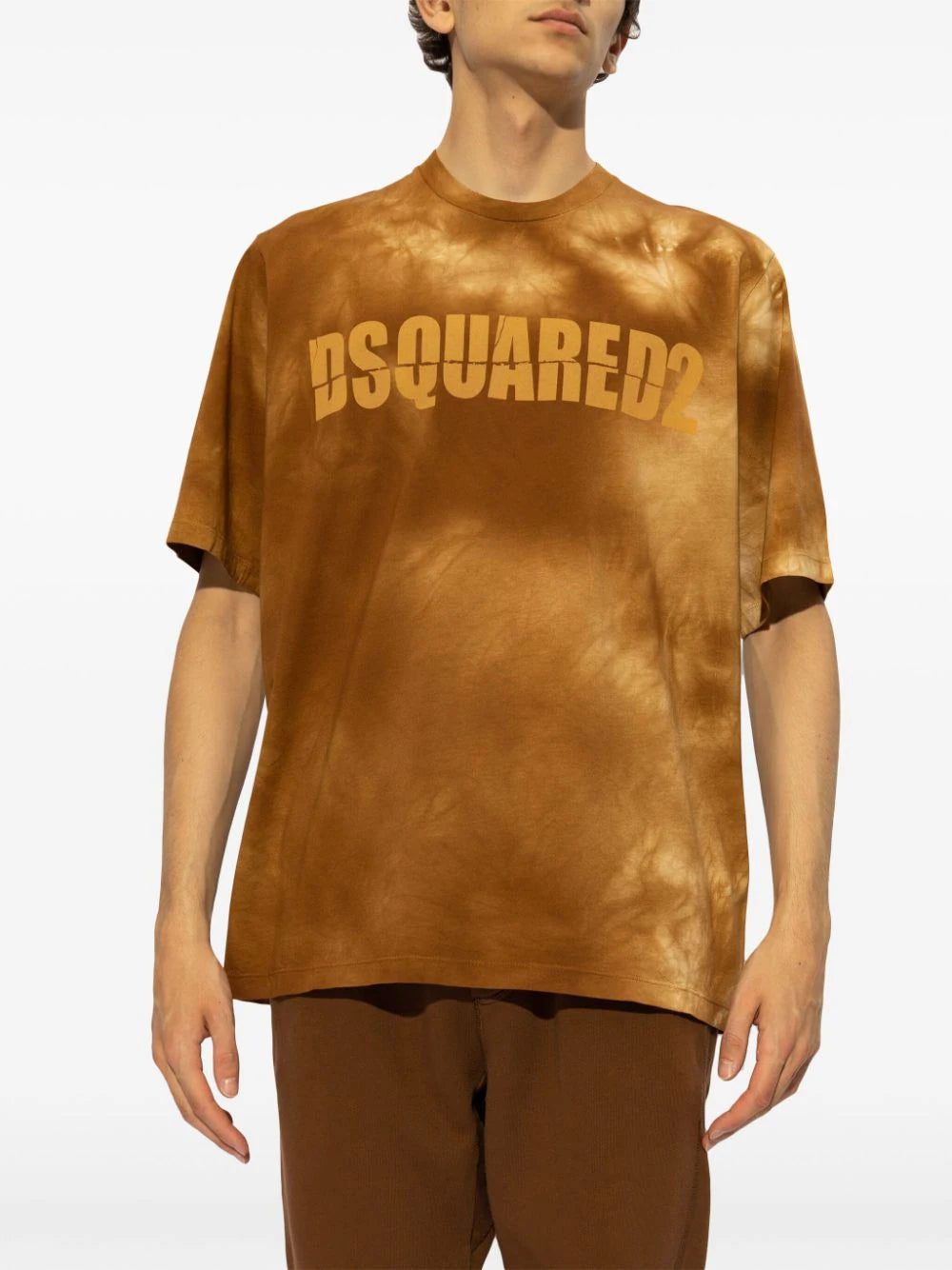 DSQUARED2 logo-print tie-dye cotton T-shirt - Image 3