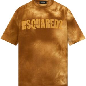 DSQUARED2 logo-print tie-dye cotton T-shirt