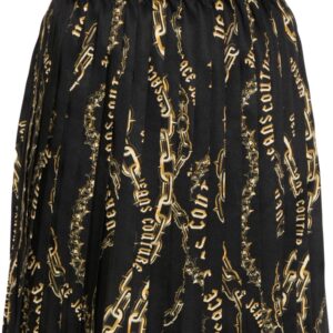 Versace Jeans Couture Chain Couture-print pleated skirt