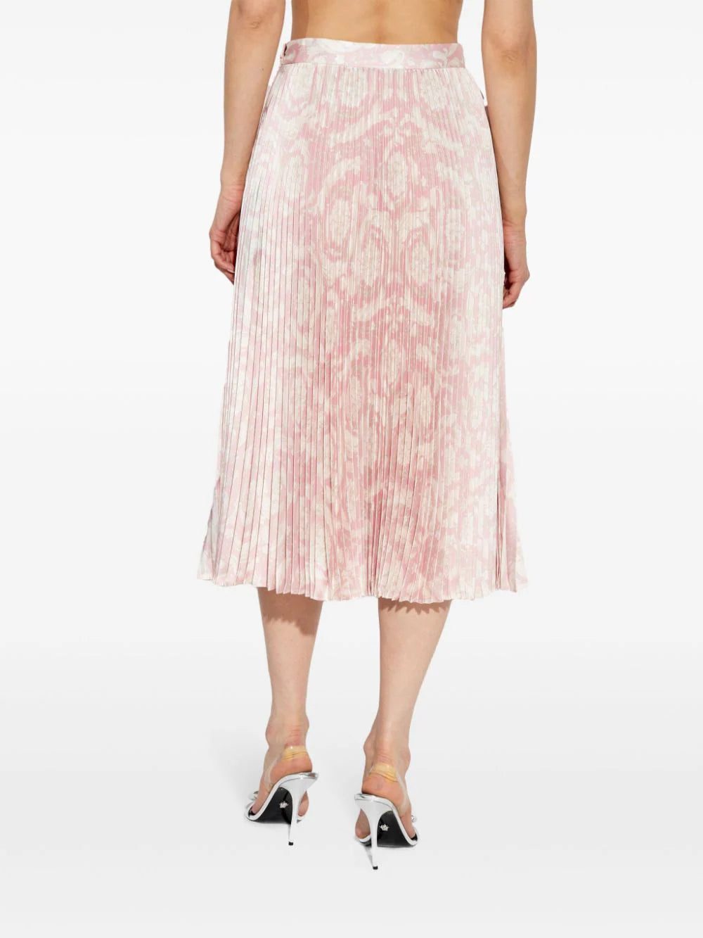 Versace Barocco-print pleated midi skirt - Image 4