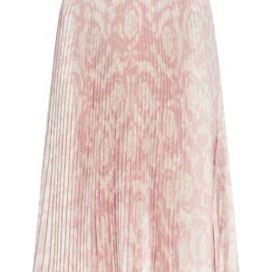 Versace Barocco-print pleated midi skirt