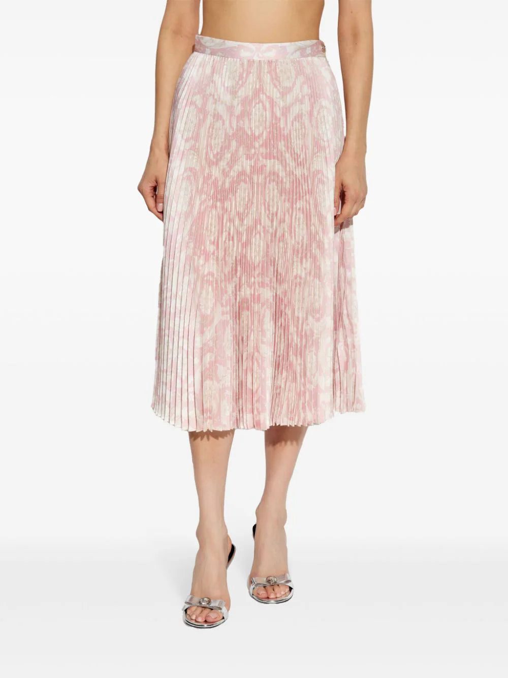 Versace Barocco-print pleated midi skirt - Image 3