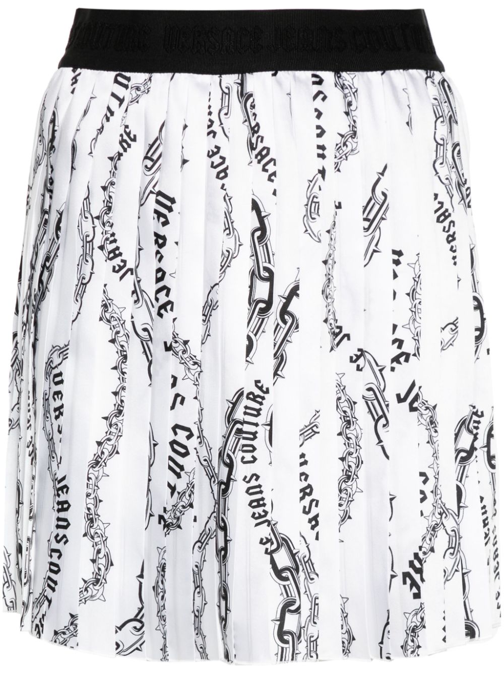 Versace Jeans Couture Chain Couture-print pleated skirt