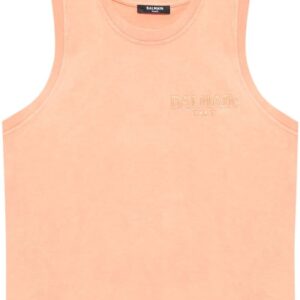 Balmain logo-embroidered cotton vest