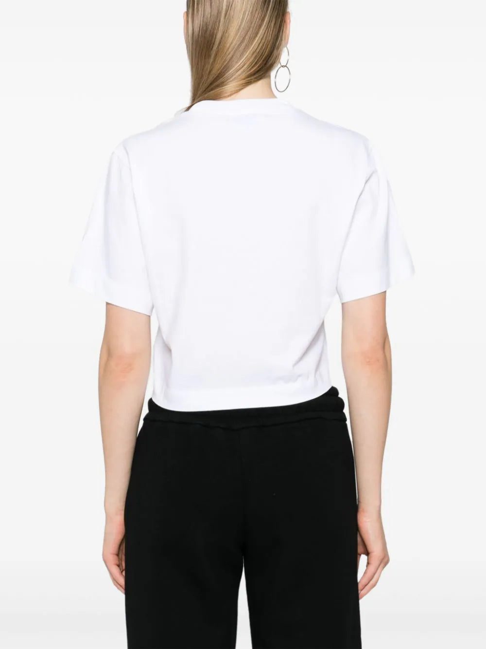 Off-White logo-print cropped T-shirt - Image 4