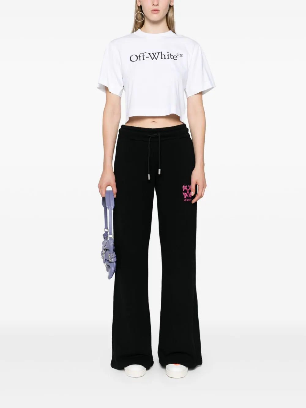 Off-White logo-print cropped T-shirt - Image 2