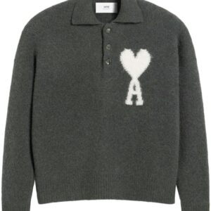 AMI Paris  Ami de Coeur alpaca-blend polo jumper