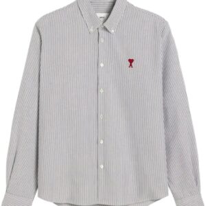 AMI Paris  striped Ami de Coeur cotton shirt