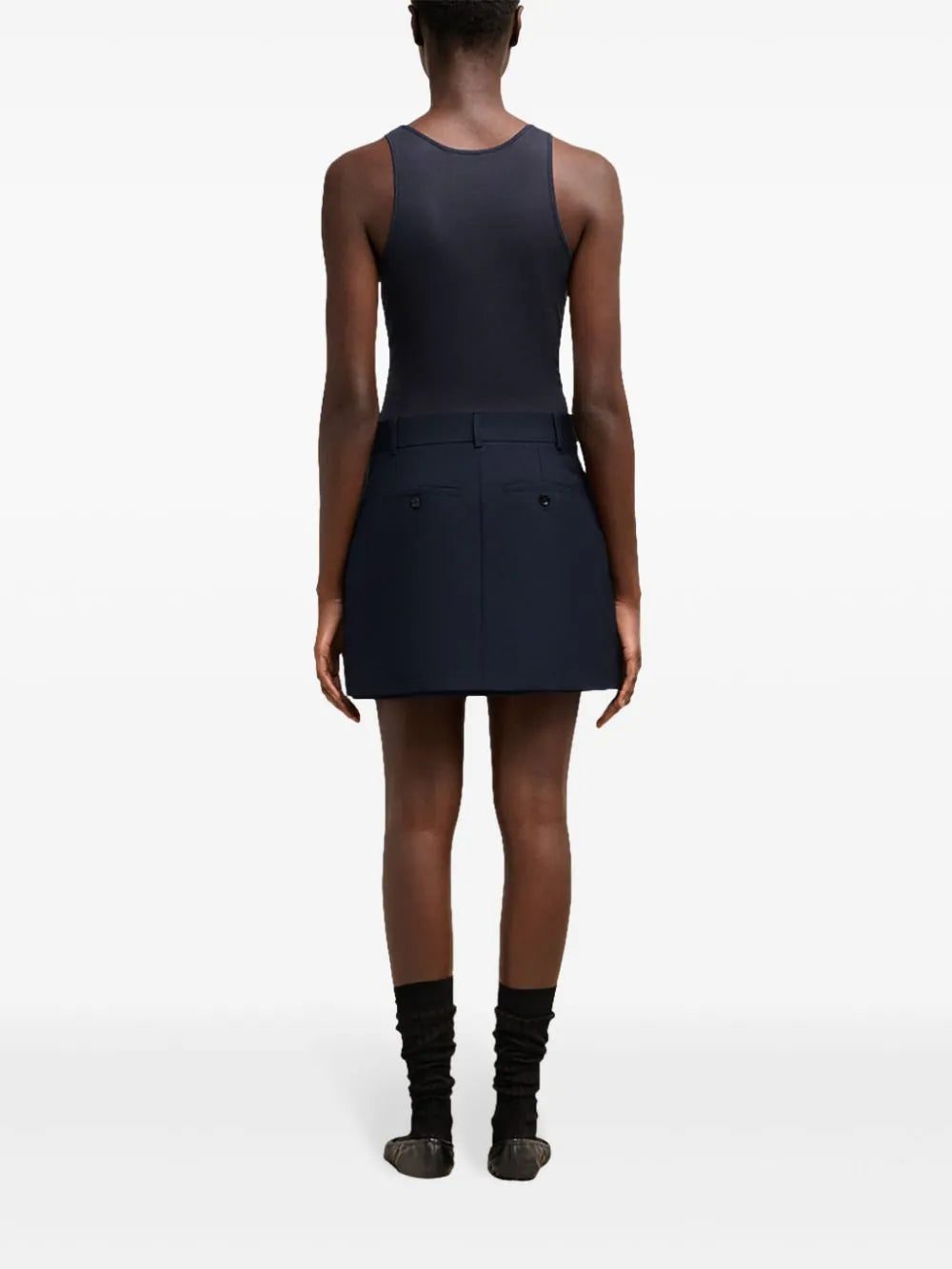 AMI Paris concealed-fastening wool skirt - Image 4