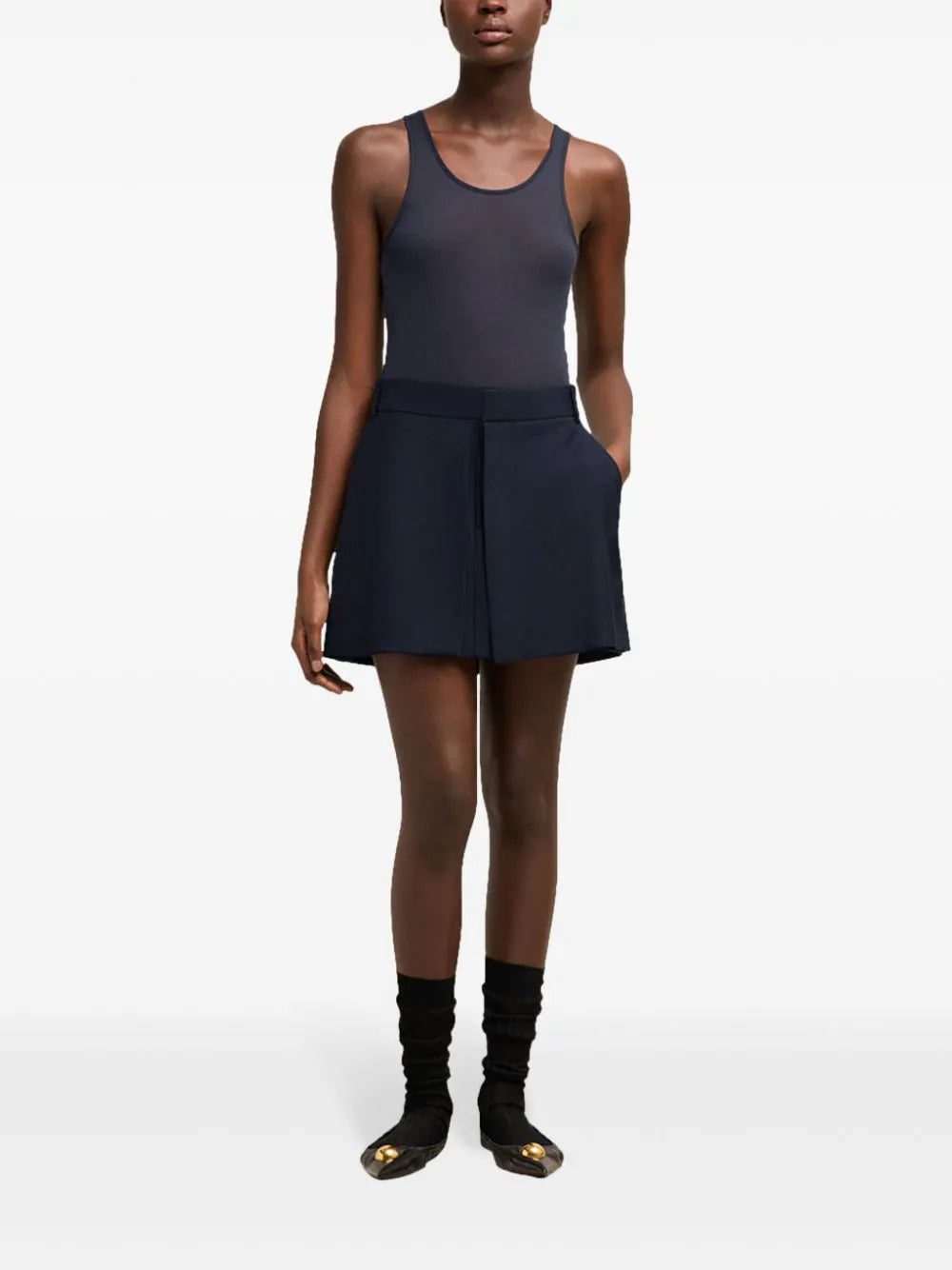 AMI Paris concealed-fastening wool skirt - Image 2