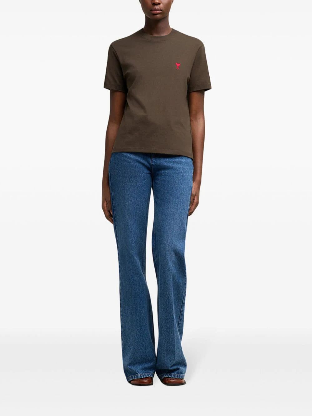 AMI Paris logo-embroidered T-shirt - Image 2