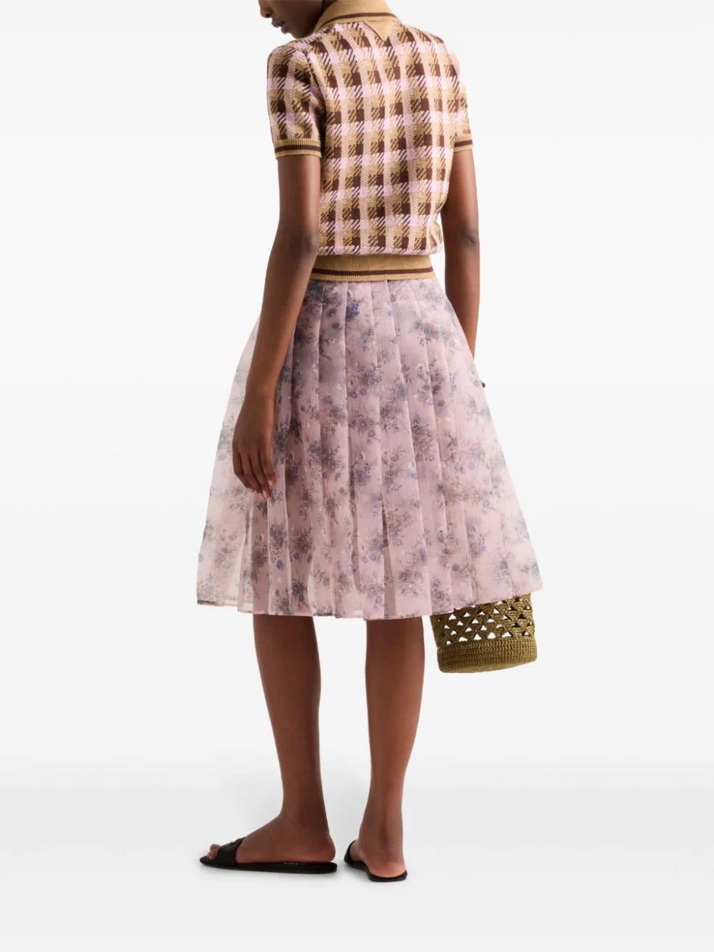 Prada floral-print pleated skirt - Image 3