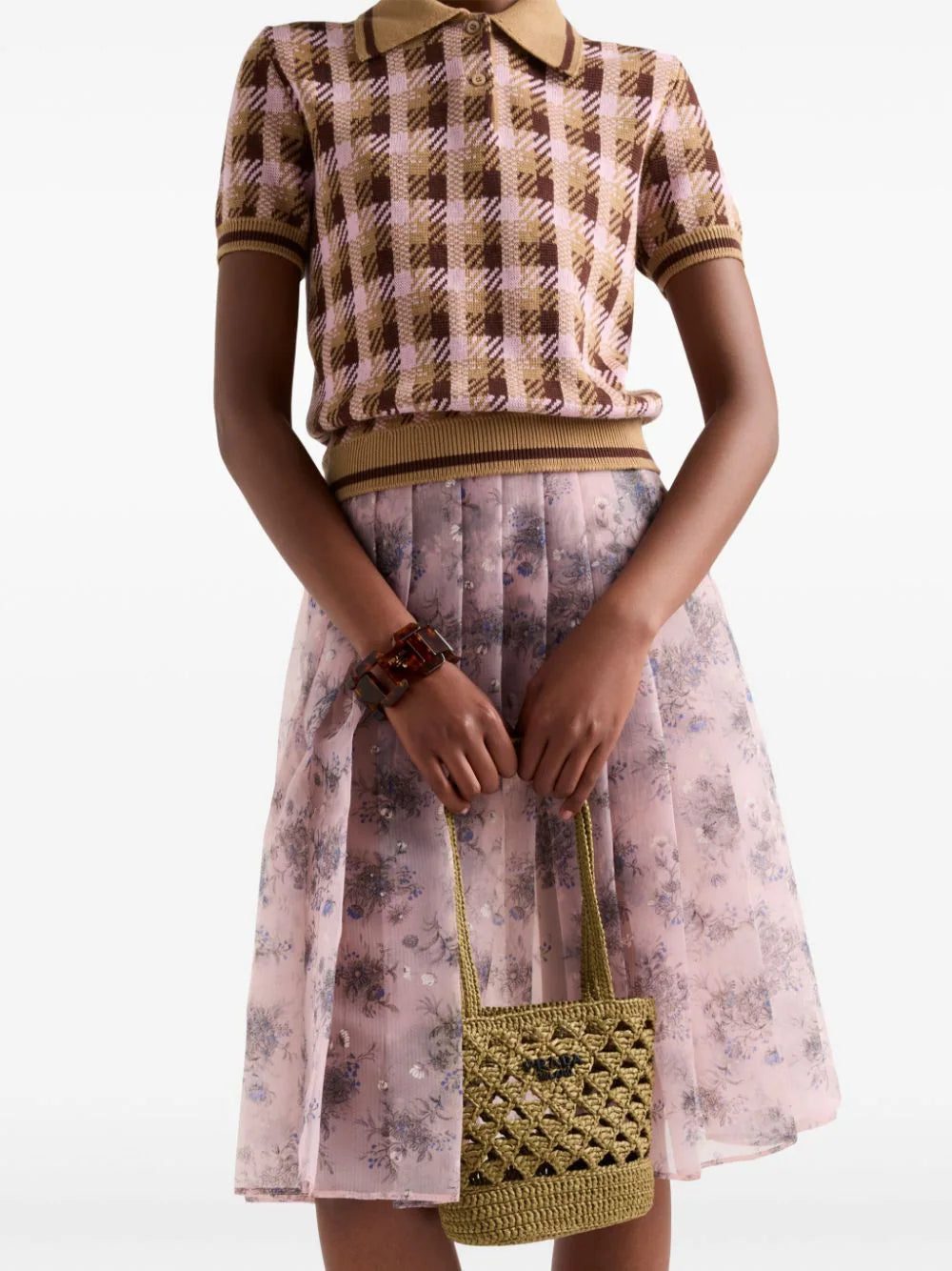 Prada floral-print pleated skirt - Image 4