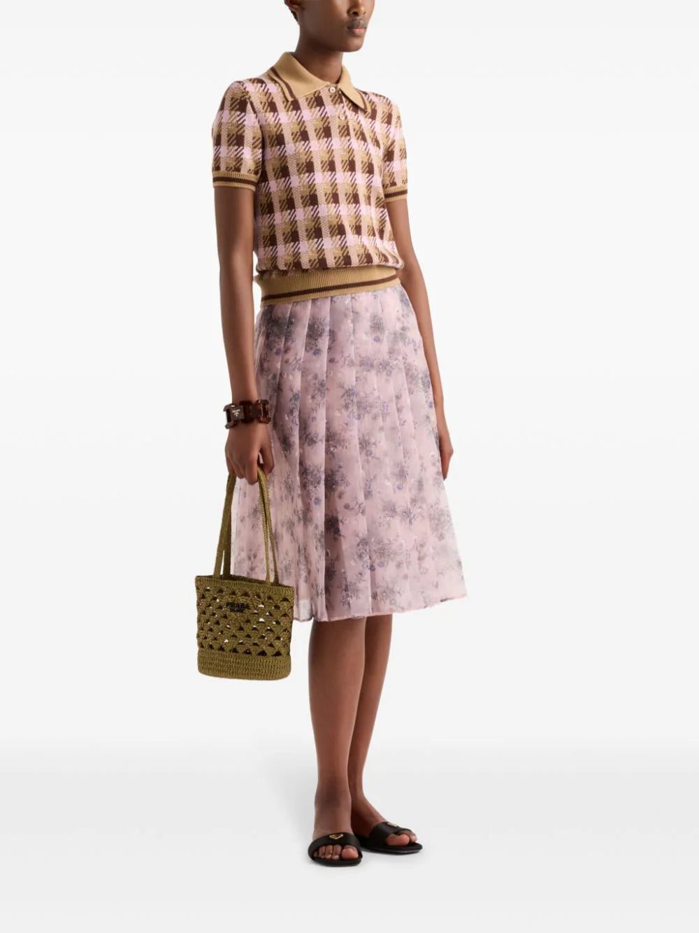 Prada floral-print pleated skirt - Image 2