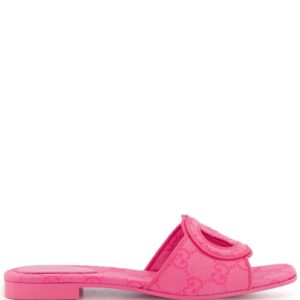 Gucci Interlocking G canvas slides