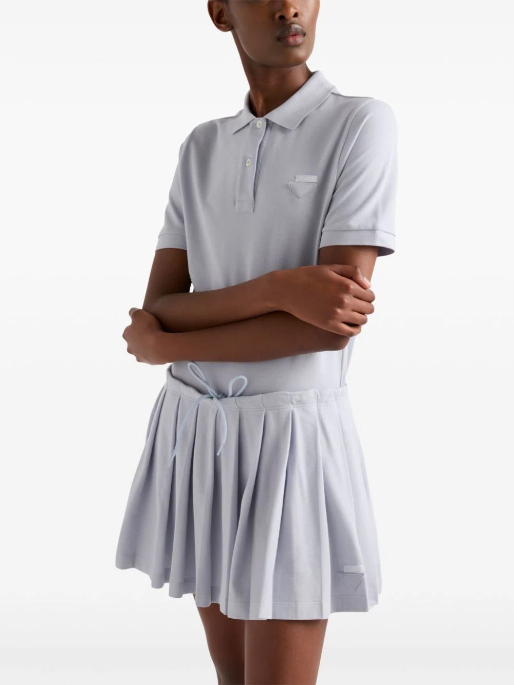 Prada piqué pleated mini-skirt - Image 4