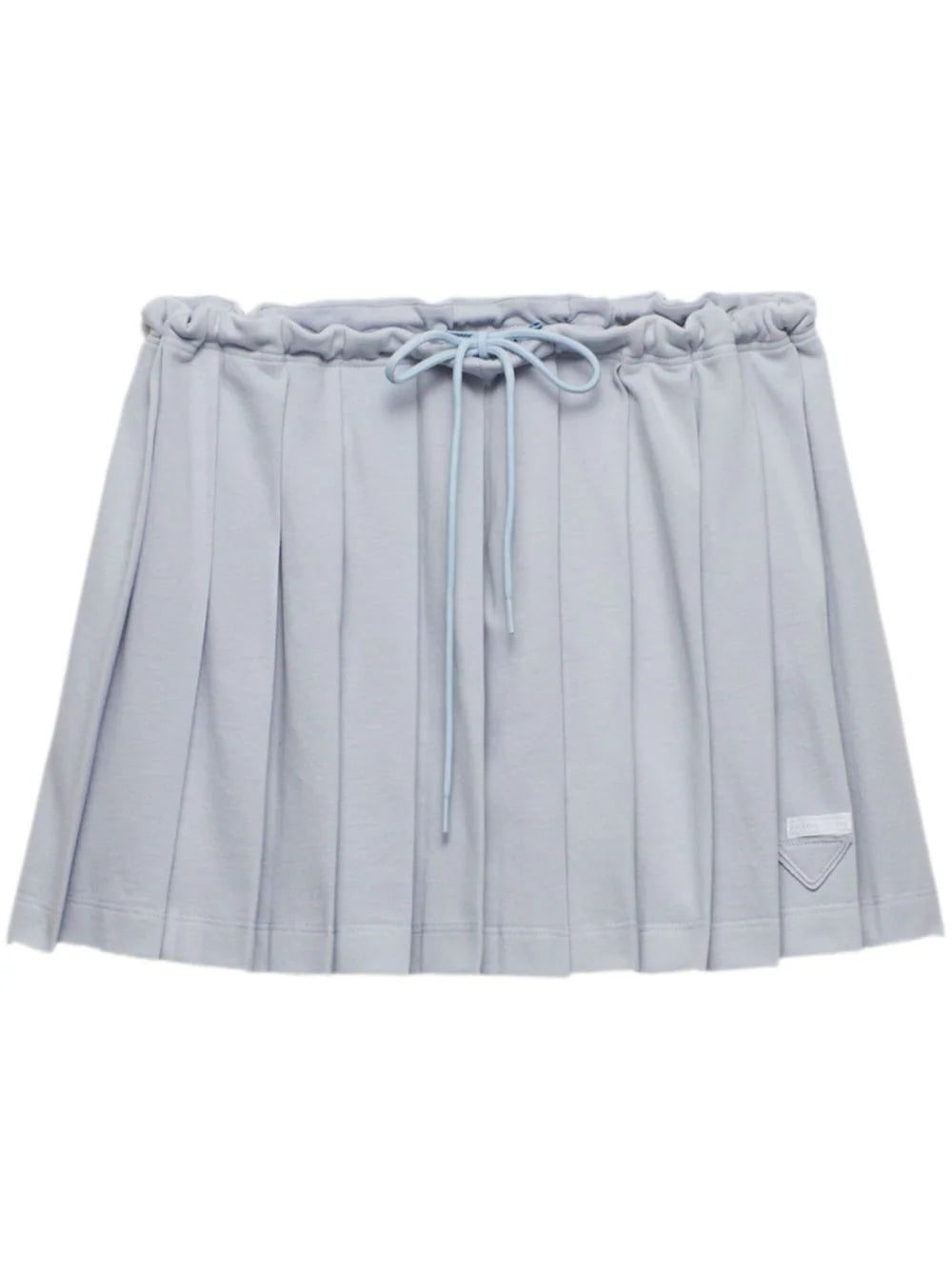 Prada piqué pleated mini-skirt