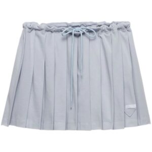 Prada  piqué pleated mini-skirt