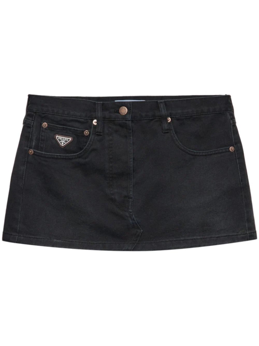 Prada low-rise denim mini-skirt