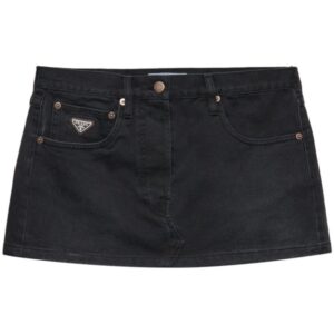 Prada low-rise denim mini-skirt