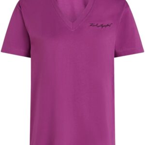 Karl Lagerfeld Signature V-neck T-shirt