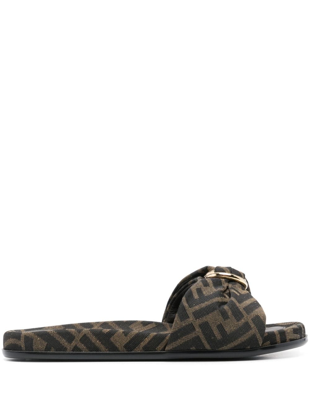 FENDI FF jacquard slides
