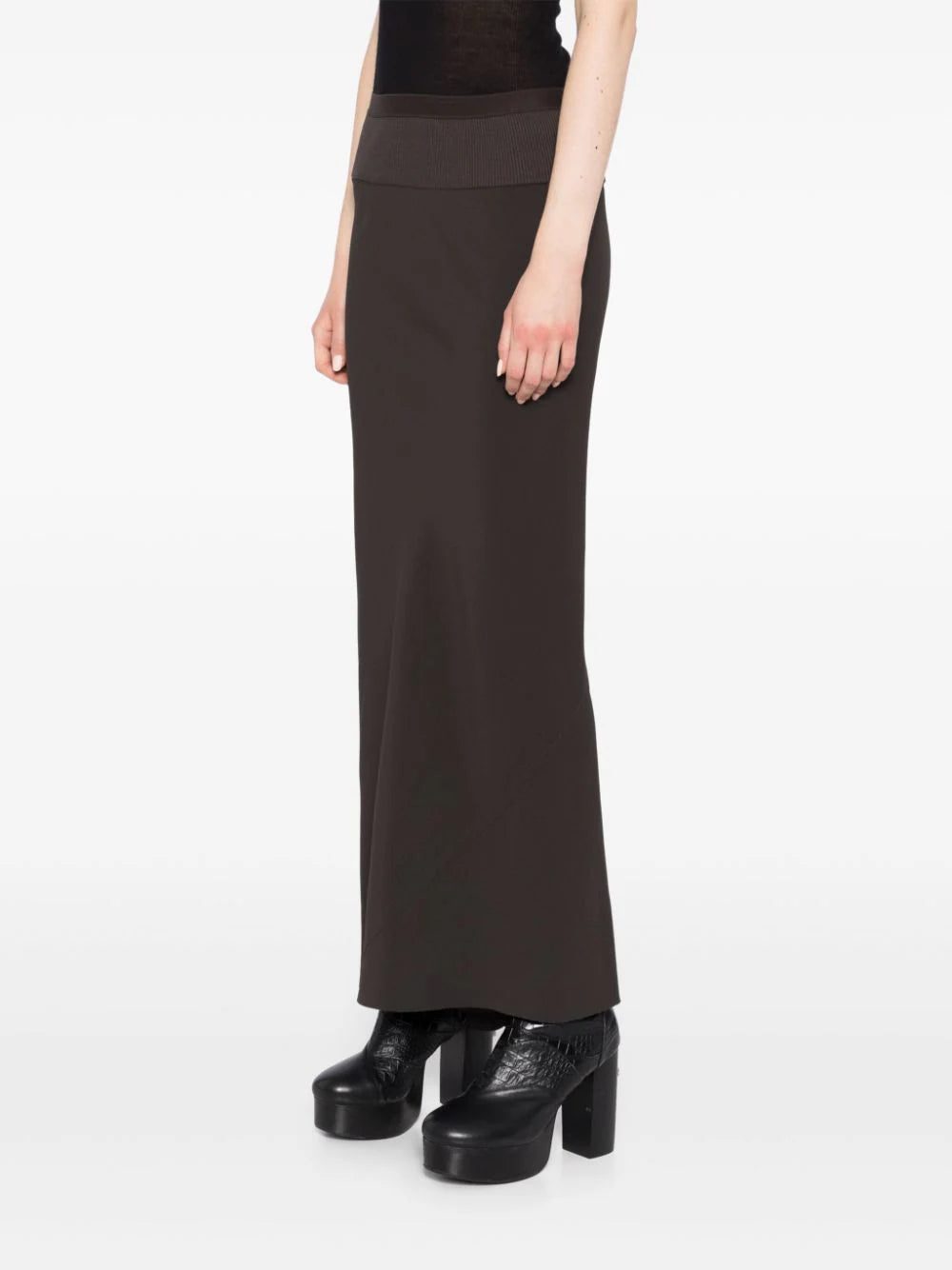 Rick Owens ribbed flared skirt - Image 3