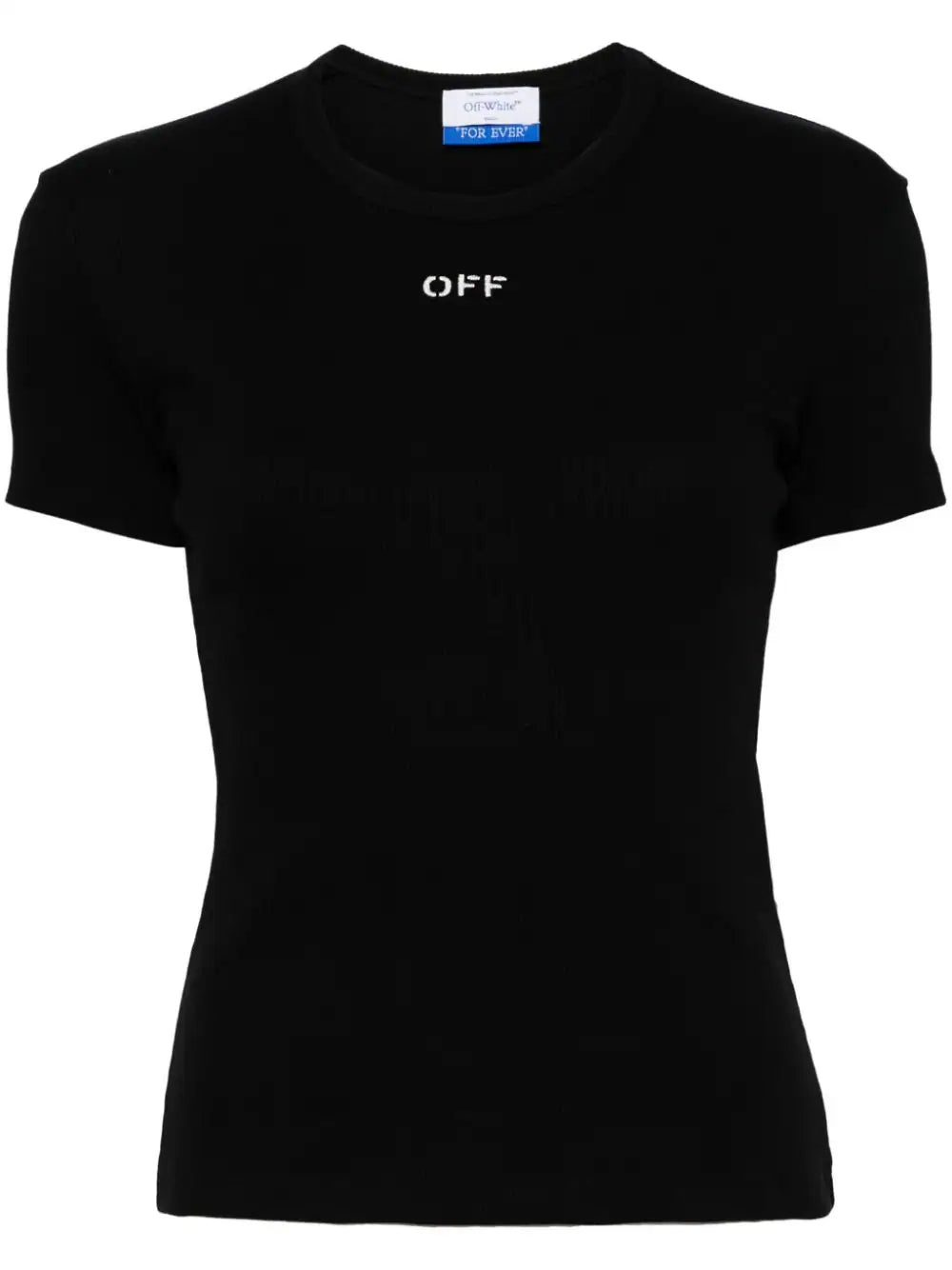 Off-White Off-embroidered ribbed t-shirt