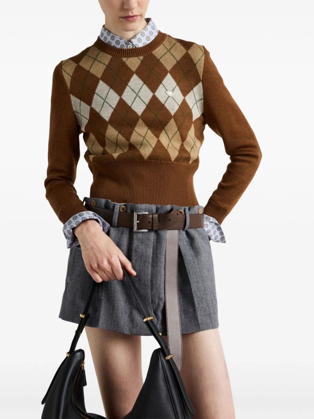 Prada pinstripe-print skirt - Image 4