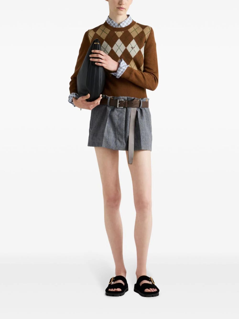 Prada pinstripe-print skirt - Image 2