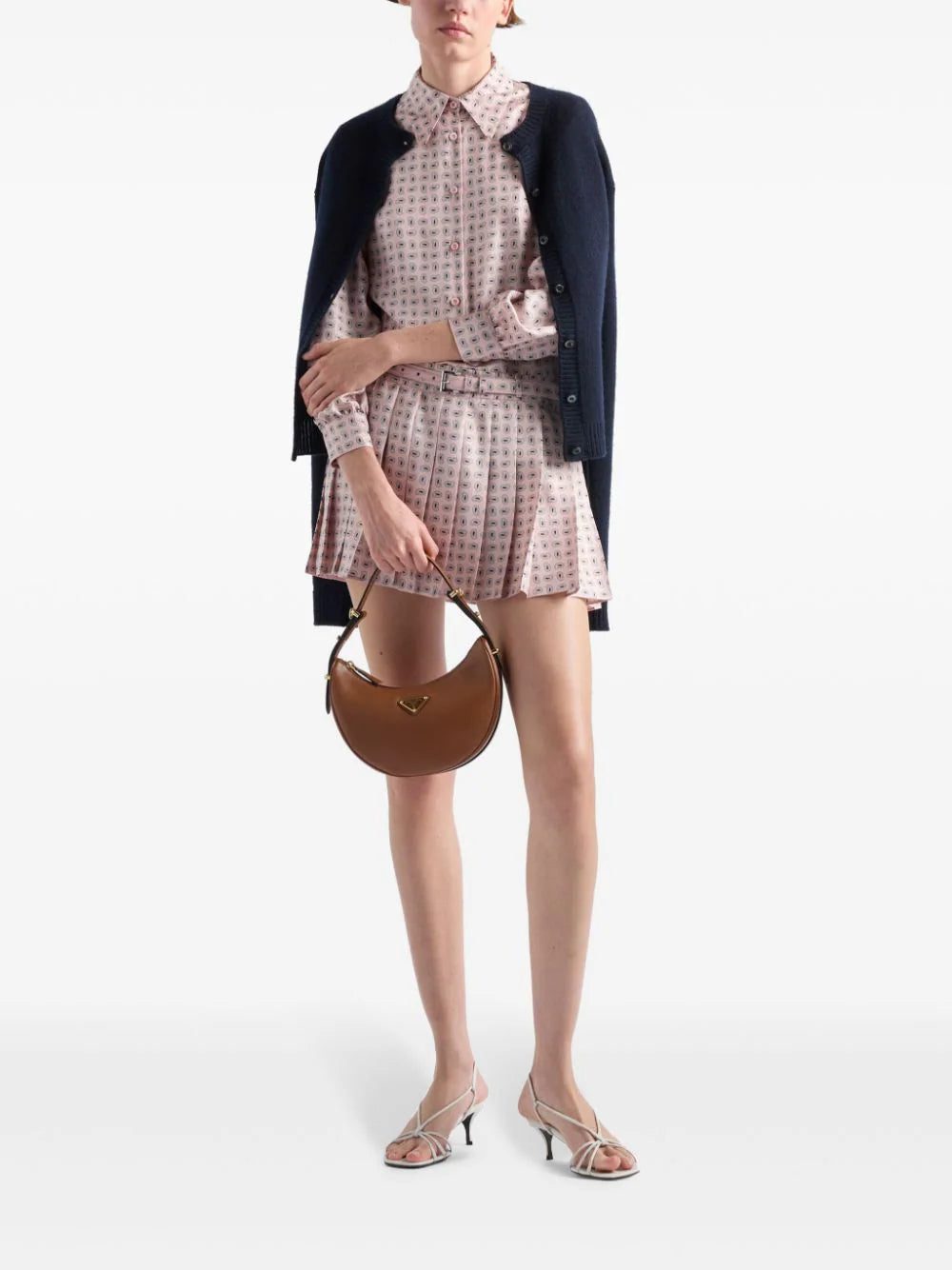 Prada printed silk twill mini skirt - Image 2