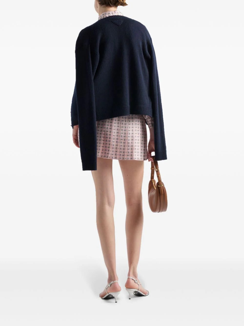 Prada printed silk twill mini skirt - Image 4