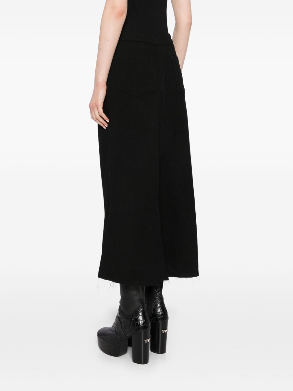 Rick Owens frayed-edge skirt - Image 4