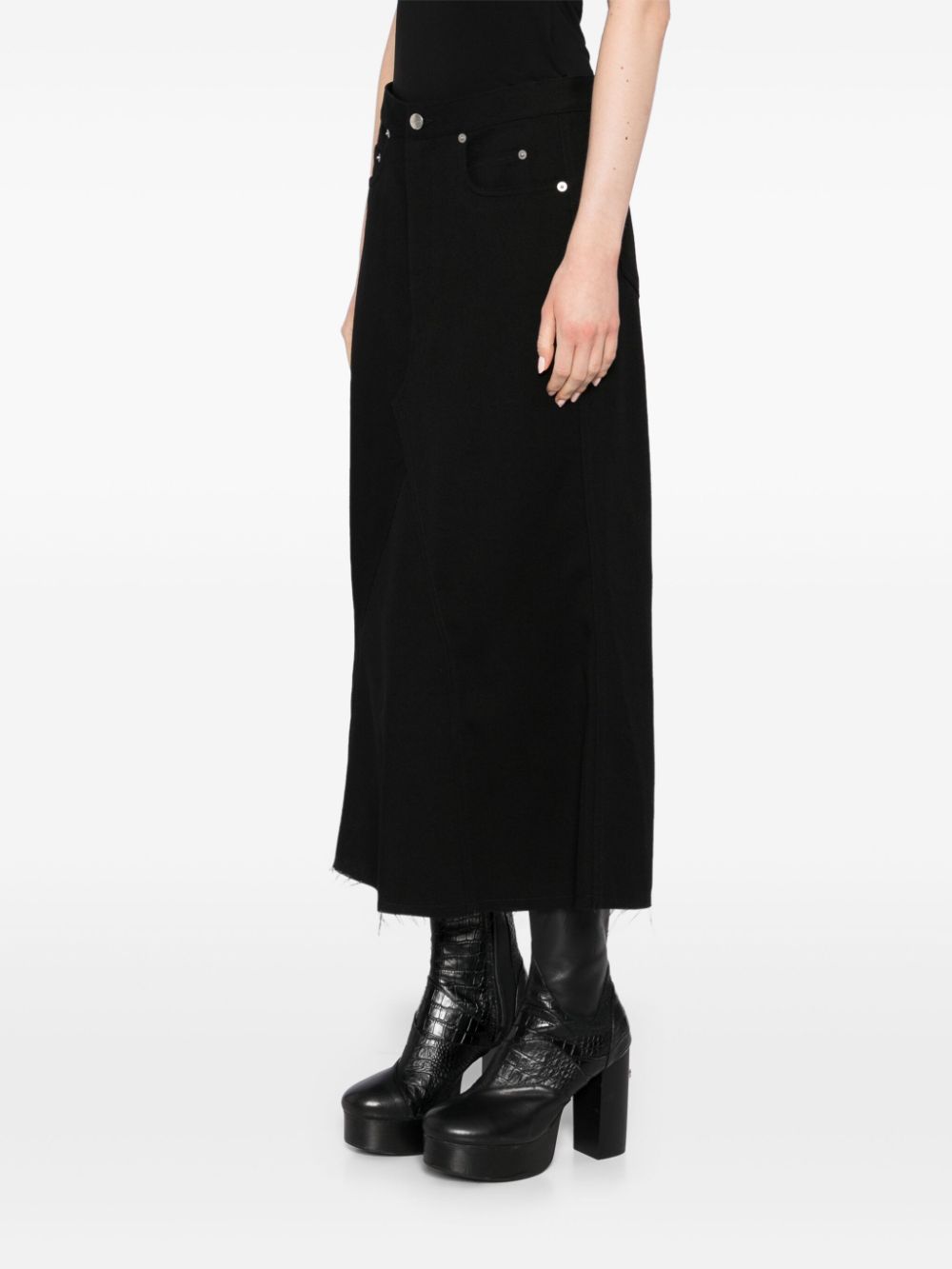 Rick Owens frayed-edge skirt - Image 3