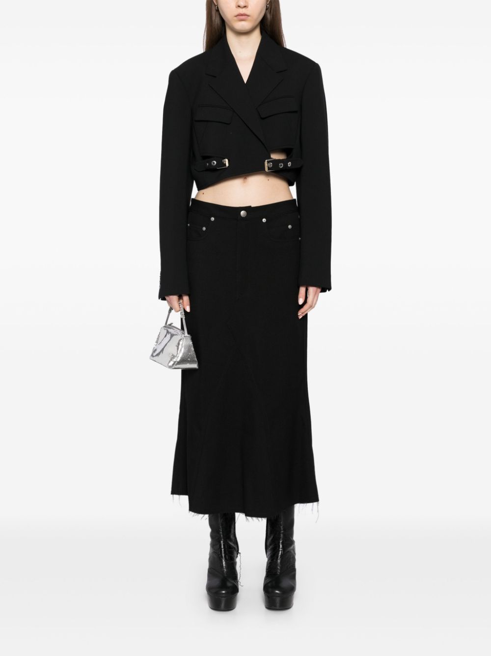 Rick Owens frayed-edge skirt - Image 2
