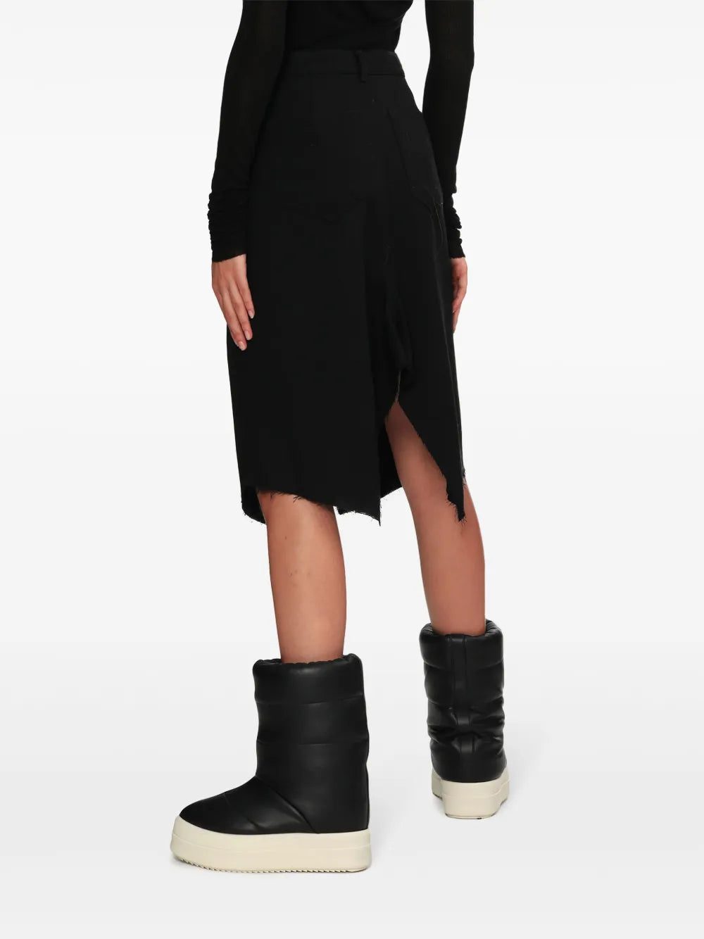 Rick Owens raw-cut midi skirt - Image 4
